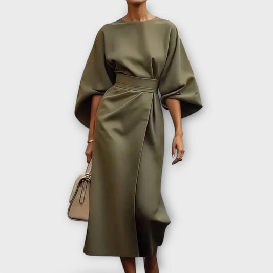 שמלת סוניה אלגנטית עם שרוולים ארוכים