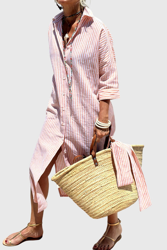 שמלות חולצה אלגנטיות עם פסים